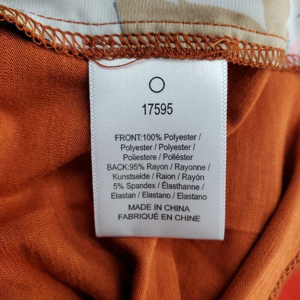 New Anthropologie Dolan Left Coast Pleated Top Floral Print Terra Cotta Size XS - Picture 5 of 5